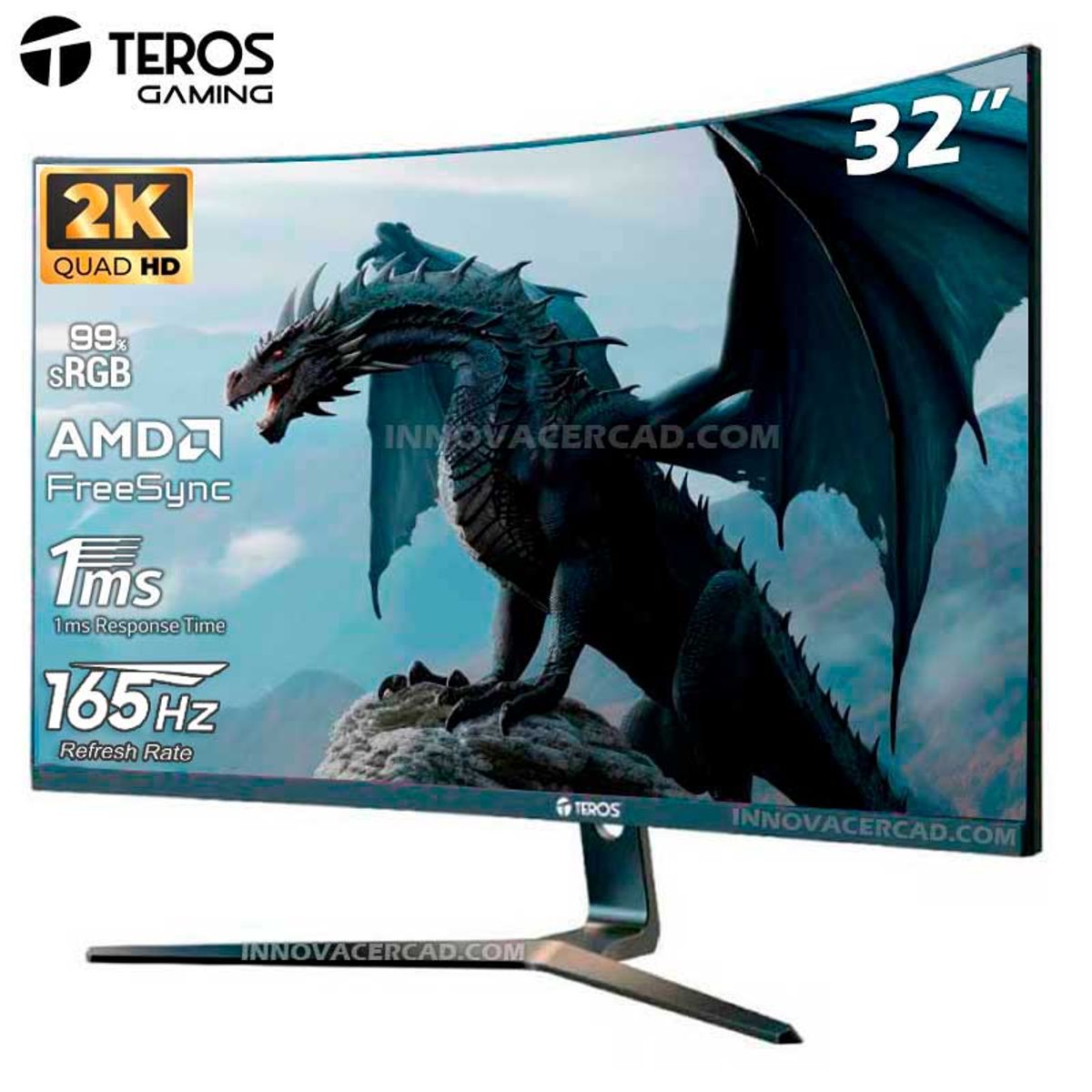 TEROS - Monitor Teros Curvo TE-3217G 32" QHD, 2560 x 1440, 165hz, 1ms