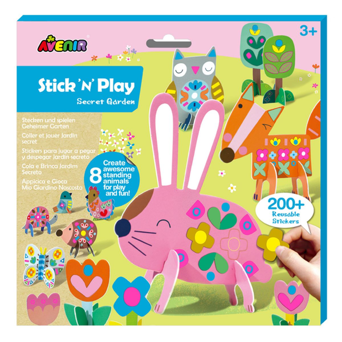 AVENIR - Juega y decora con 200 stickers reutilizables jardín