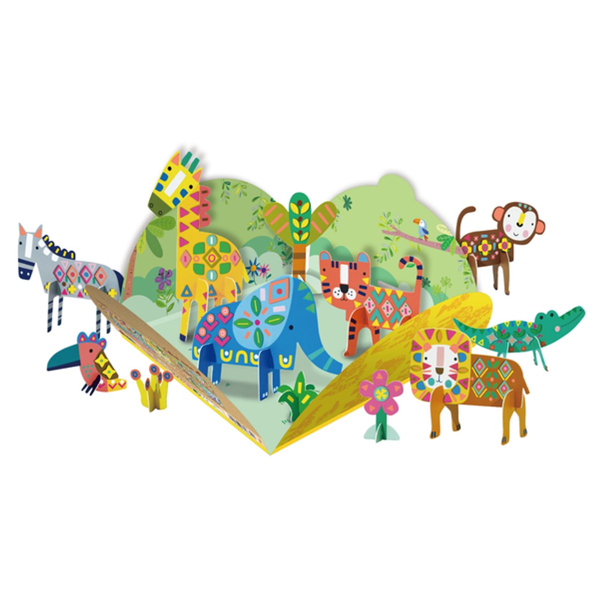 AVENIR - Juega y decora con 200 stickers reutilizables modelo safari