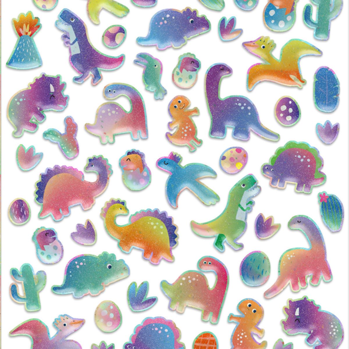 AVENIR - Stickers puffy modelo dinosaurios 50 piezas