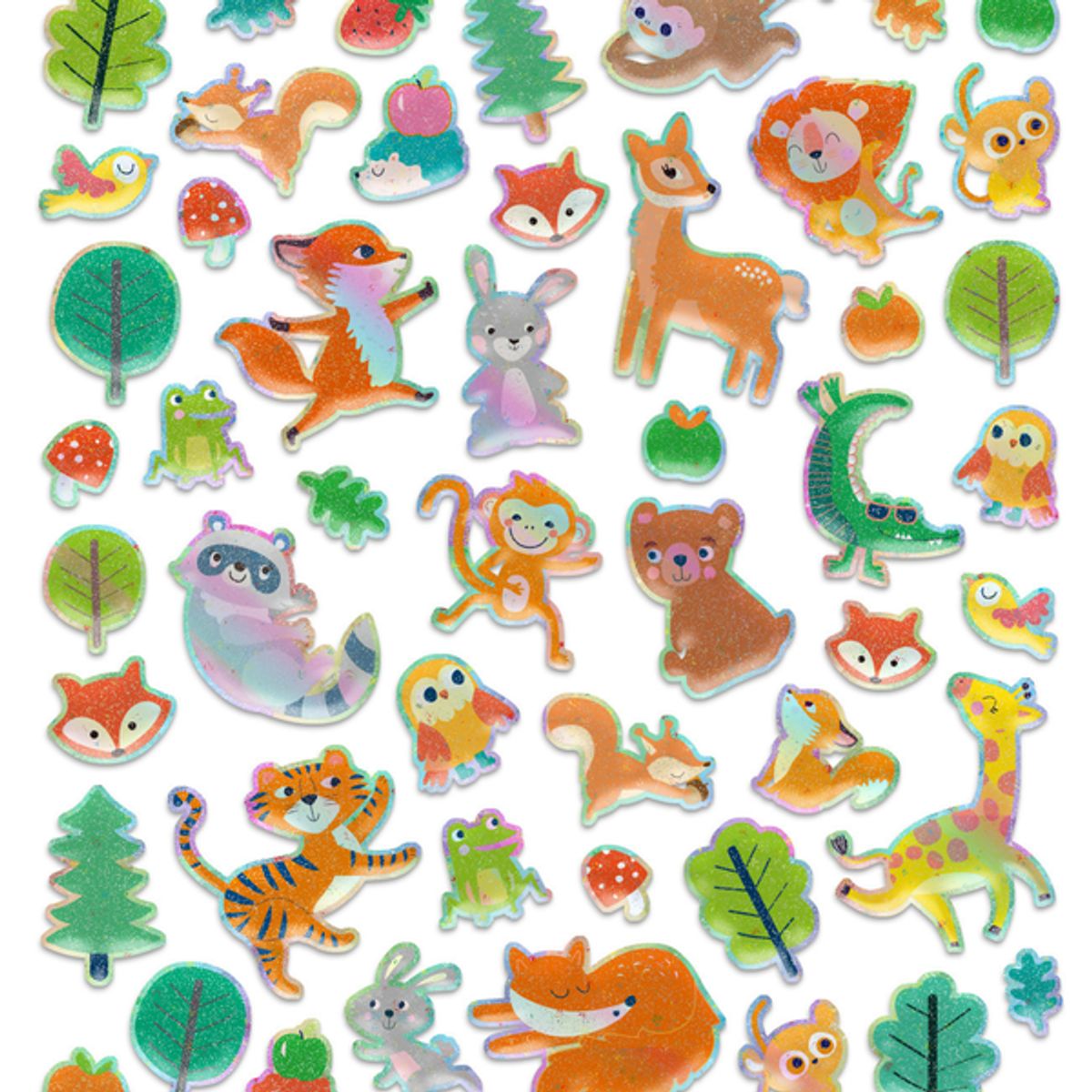 AVENIR - Stickers puffy modelo animales 50 piezas