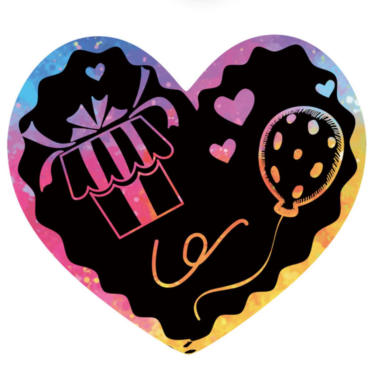 AVENIR - Mini notas para raspar scratch modelo corazón 50 piezas