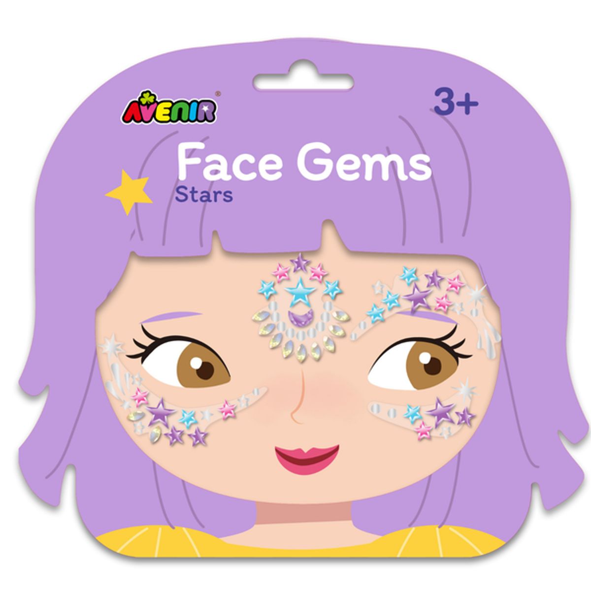 AVENIR - Stickers gemas faciales modelo estrella
