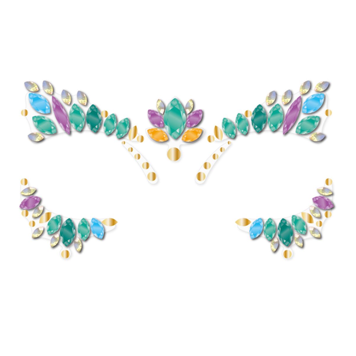 AVENIR - Stickers gemas faciales modelo alas