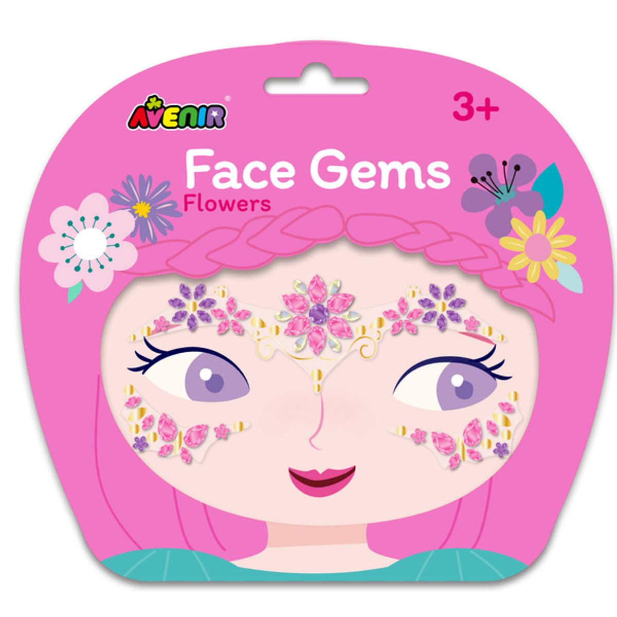 AVENIR - Stickers gemas faciales modelo flores