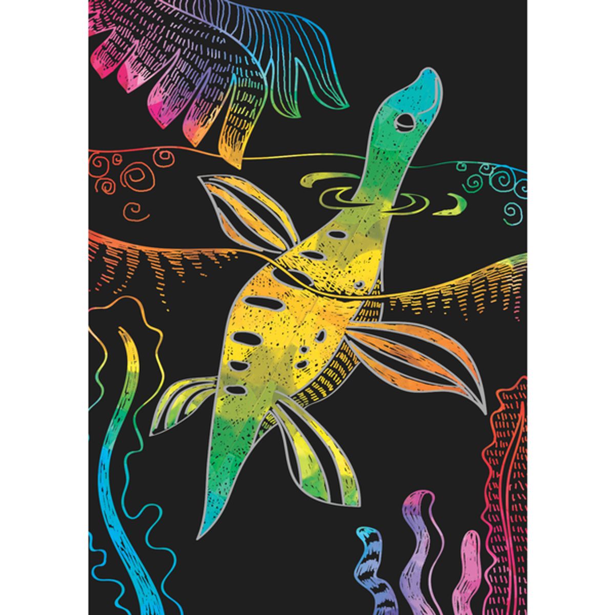 AVENIR - Libro mini para raspar scratch modelo dinosaurios 15 hojas