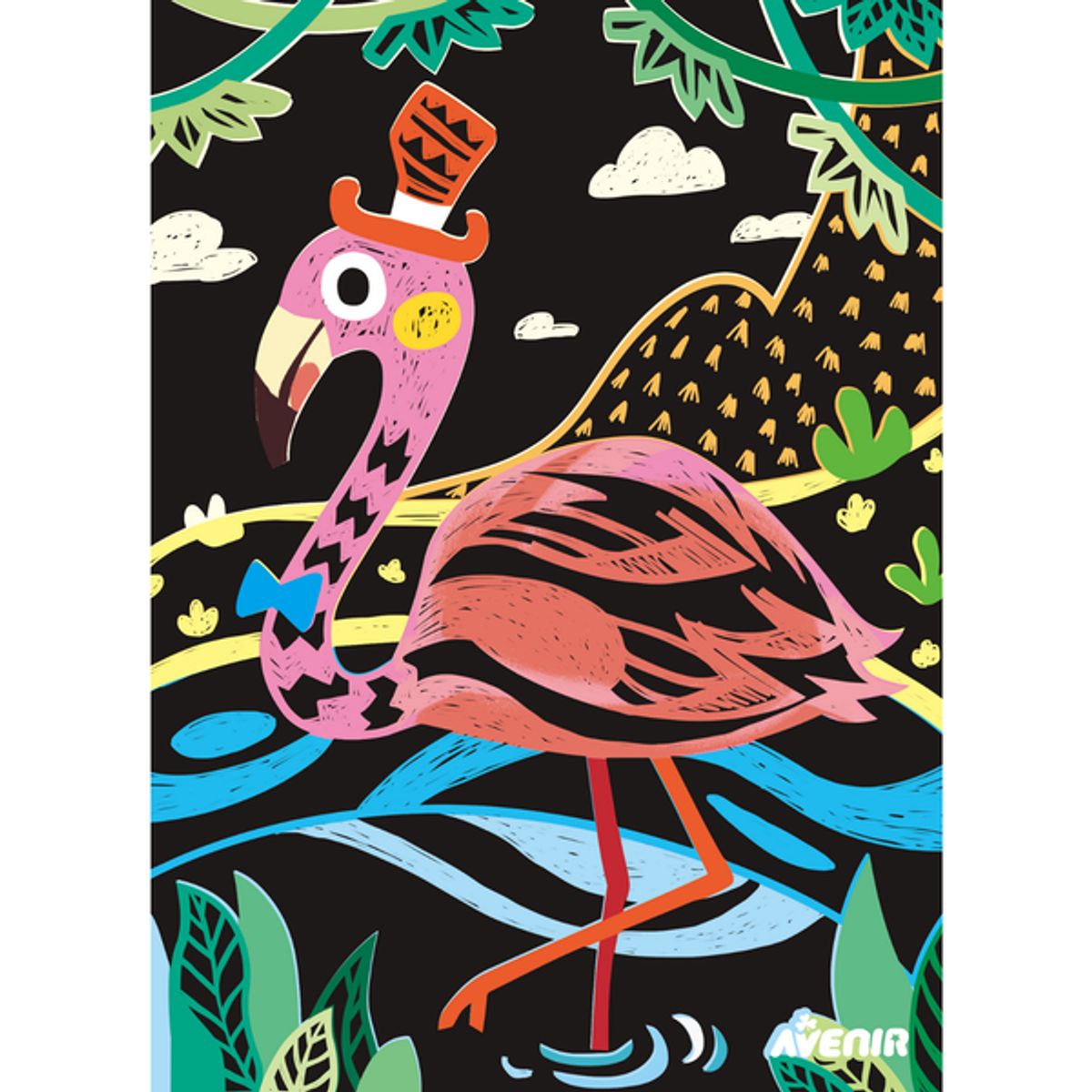 AVENIR - Hojas para raspar scratch art modelo aves mágicas 04 piezas
