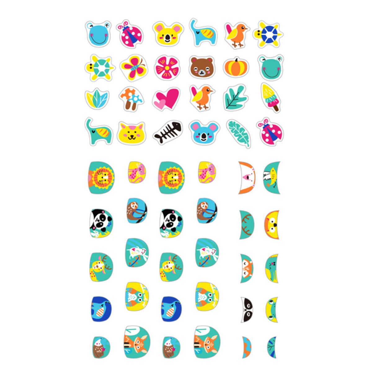 AVENIR - Stickers temporales para uñas modelo animales 38 piezas