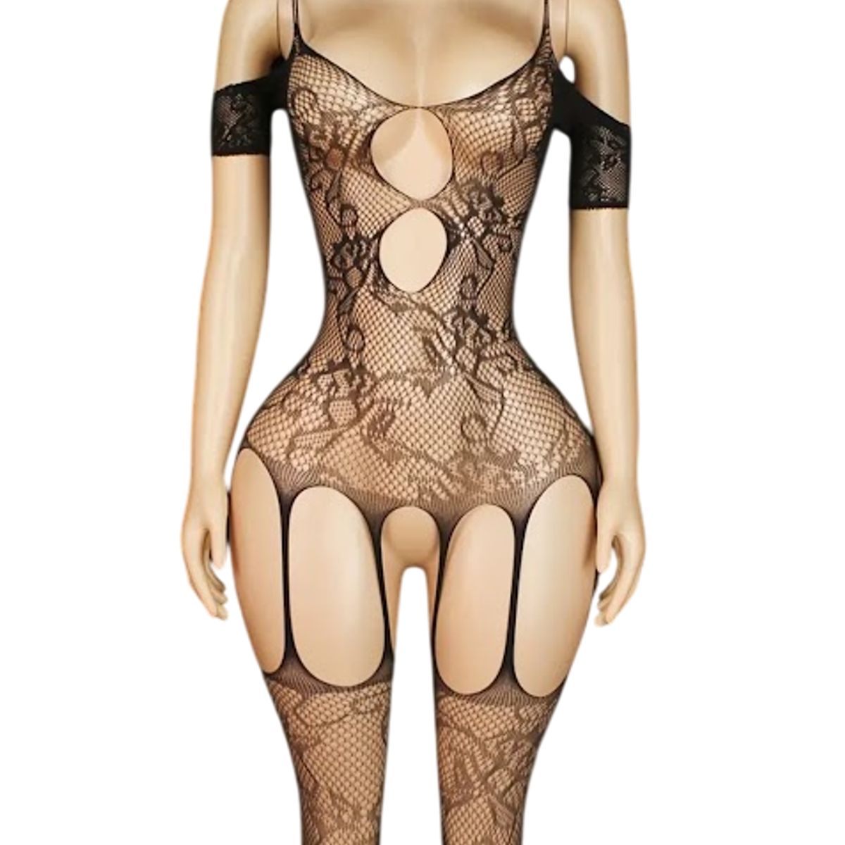 GENERICO - LENCERIA MALLA  CORPORAL CATSUIT