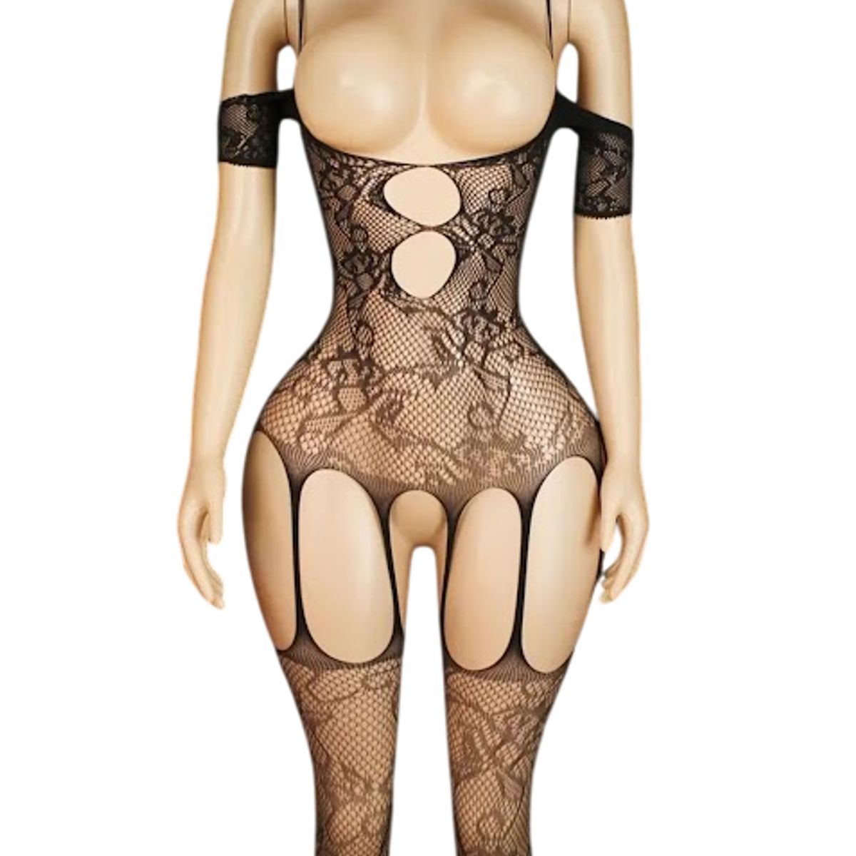 GENERICO - LENCERIA MALLA  CORPORAL CATSUIT