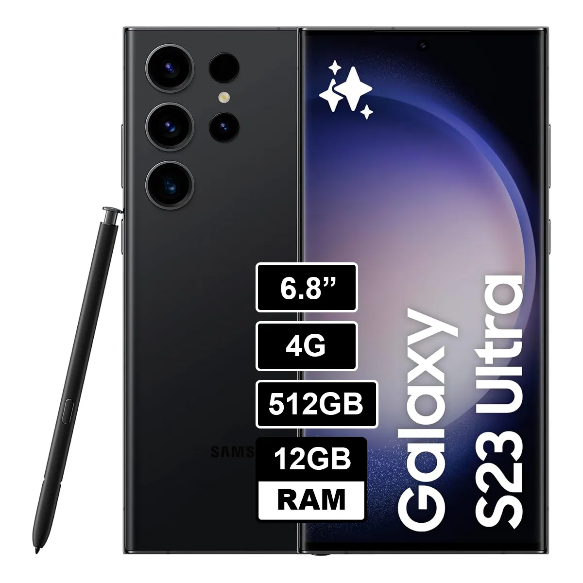 SAMSUNG - Celular Samsung S23 Ultra 12GB RAM 512GB Negro