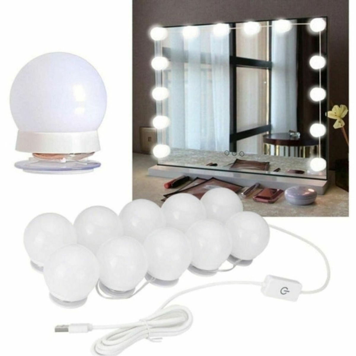 OEM - Focos para Espejo Tocador Led 10 Bombillas