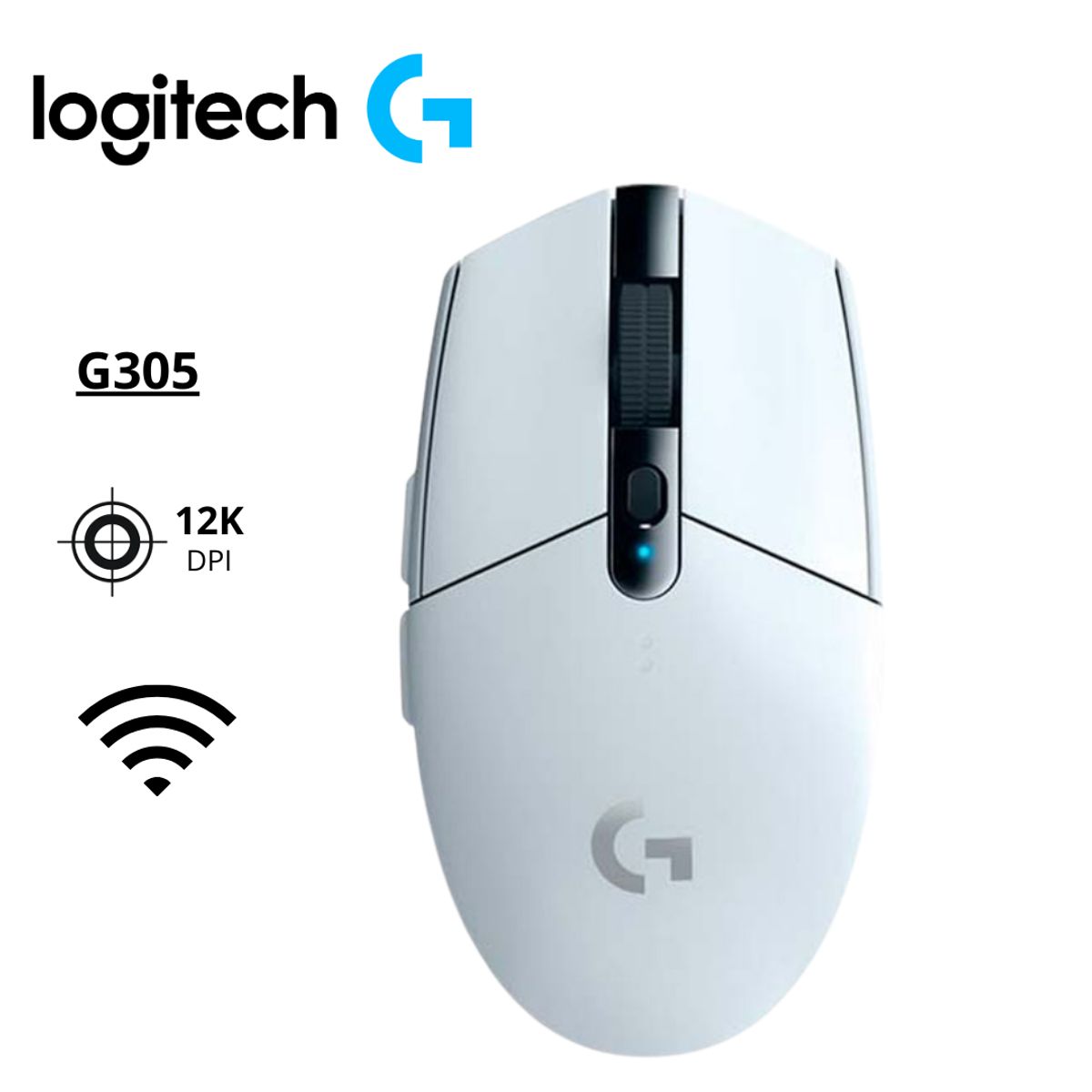 LOGITECH - Mouse Logitech G305 LIGHTSPEED Inalámbrico Blanco