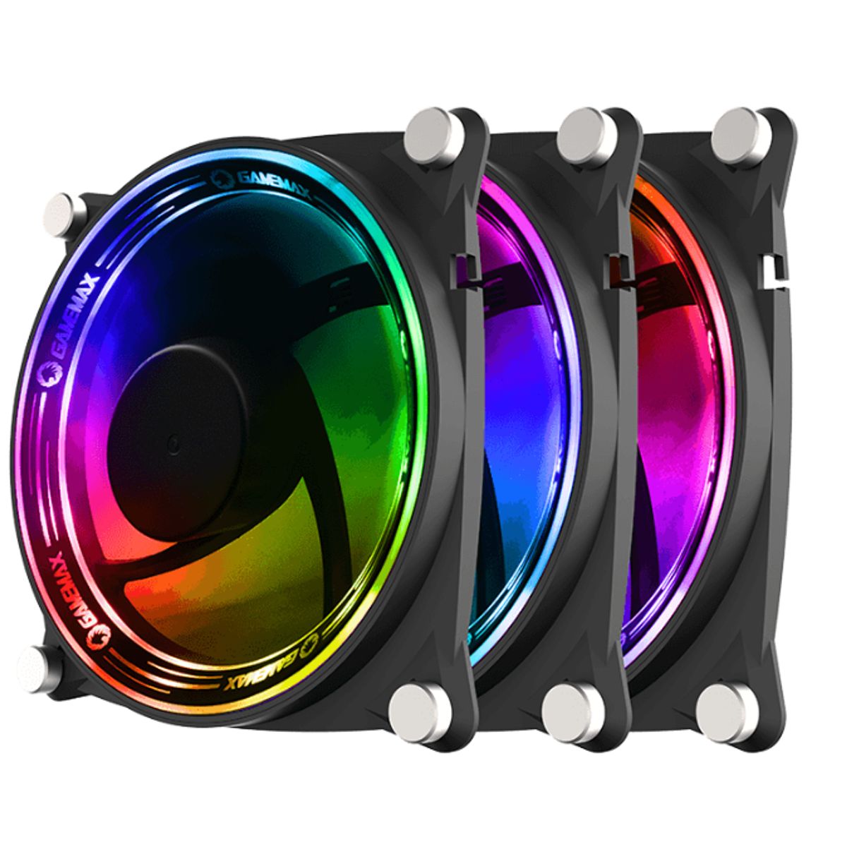 GAMEMAX - Cooler Para Case RGB-RQ300 3 x12cm GAMEMAX
