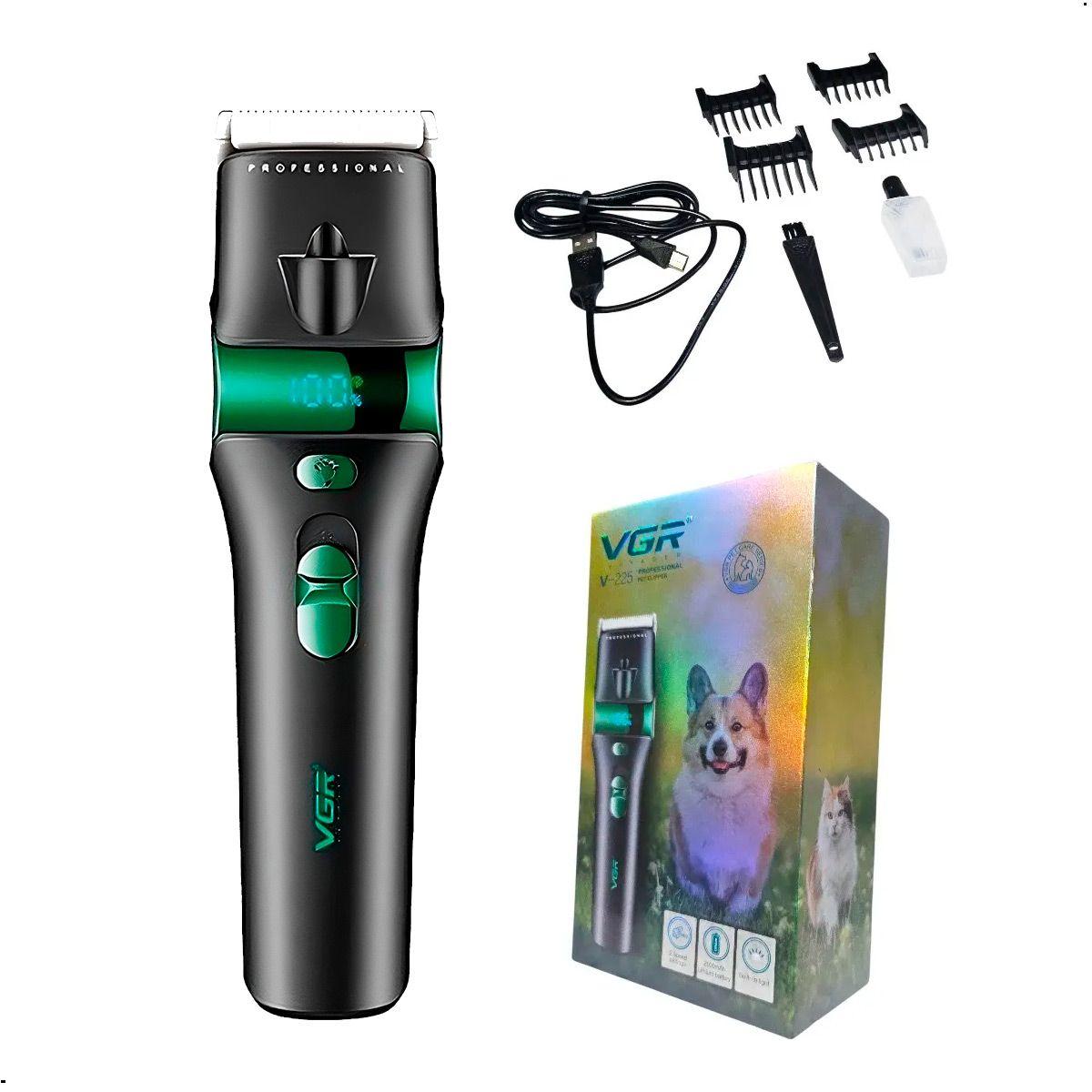 GENERICO - Maquina VGR V 225 Corta Pelo Mascotas 7000 rpm Recargable