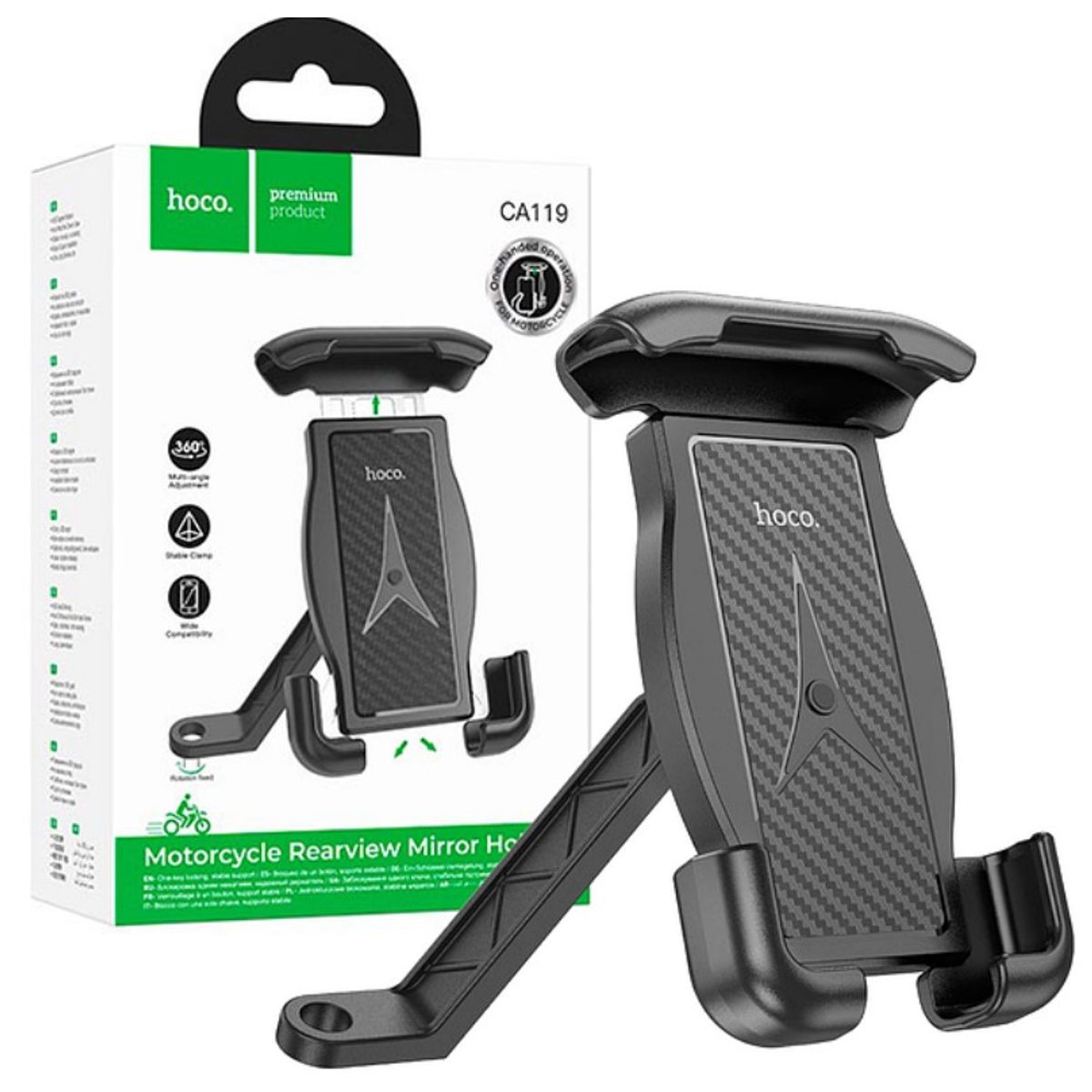 HOCO - Soporte de Telefono Para Moto - De Espejo Holder Premium