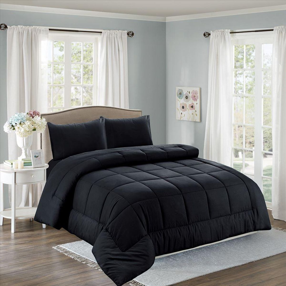 CASATEX - Edredón + Juego de sábanas Queen size 100% Algodón