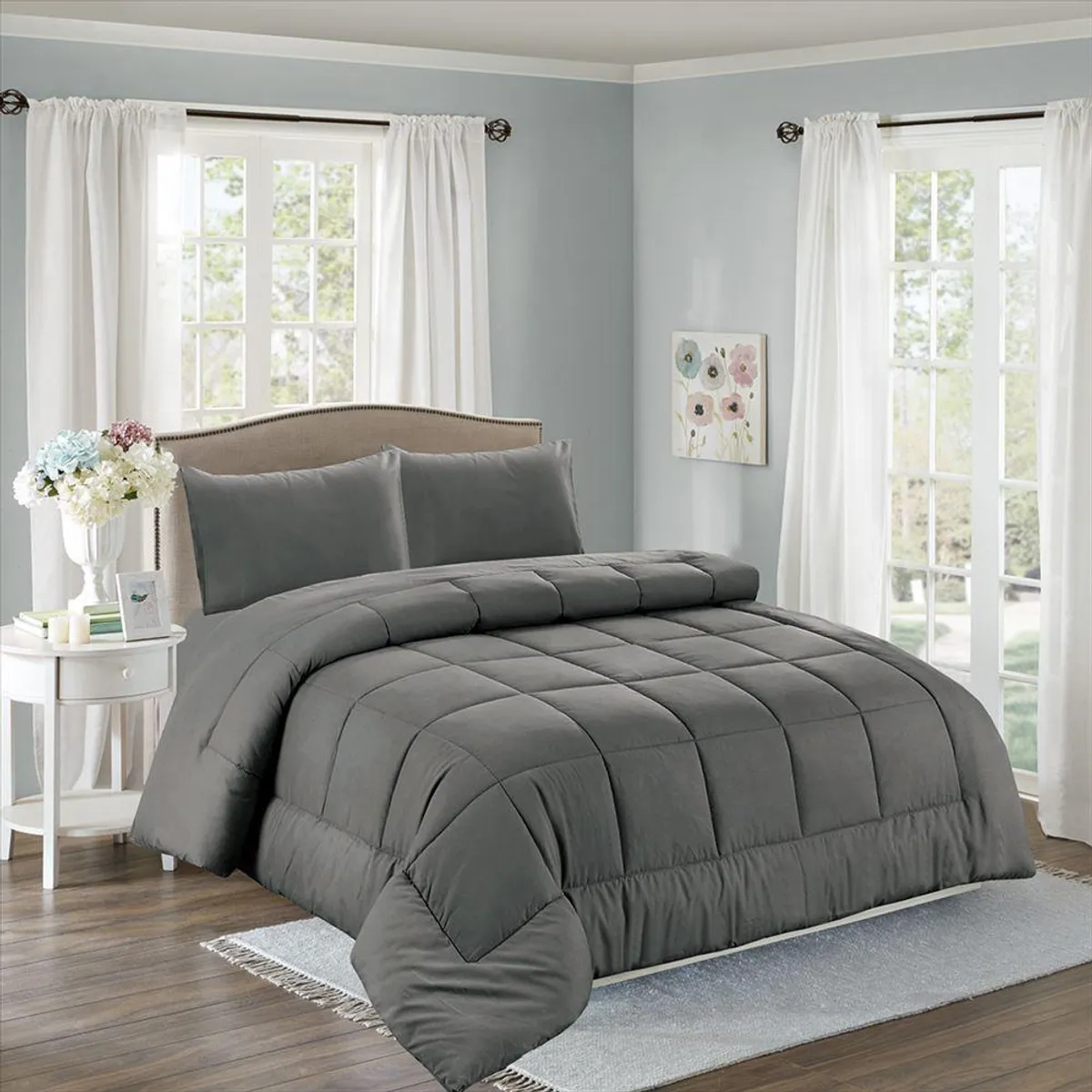 CASATEX - Edredón + Juego de sábanas Queen size 100% Algodón