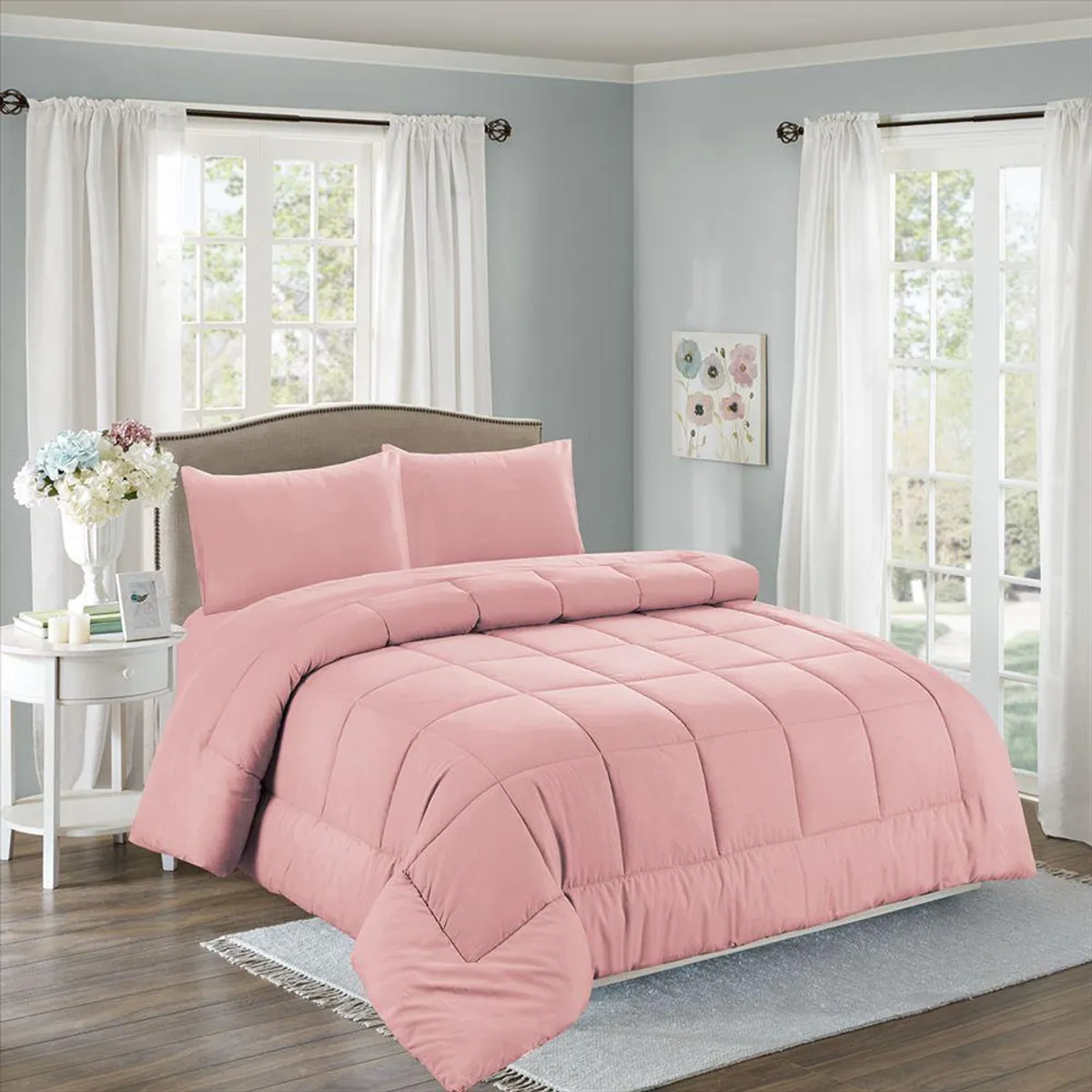 CASATEX - Edredón + Juego de sábanas Queen size 100% Algodón