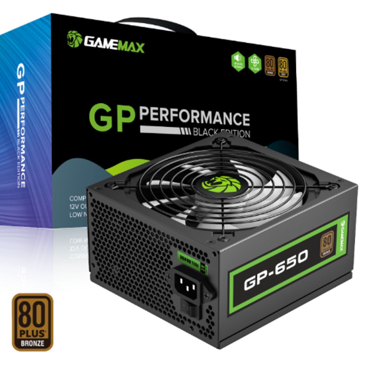 HALION - Fuente de Poder GAMEMAX GP-650W APFC 80PLUS BRONZE HALION
