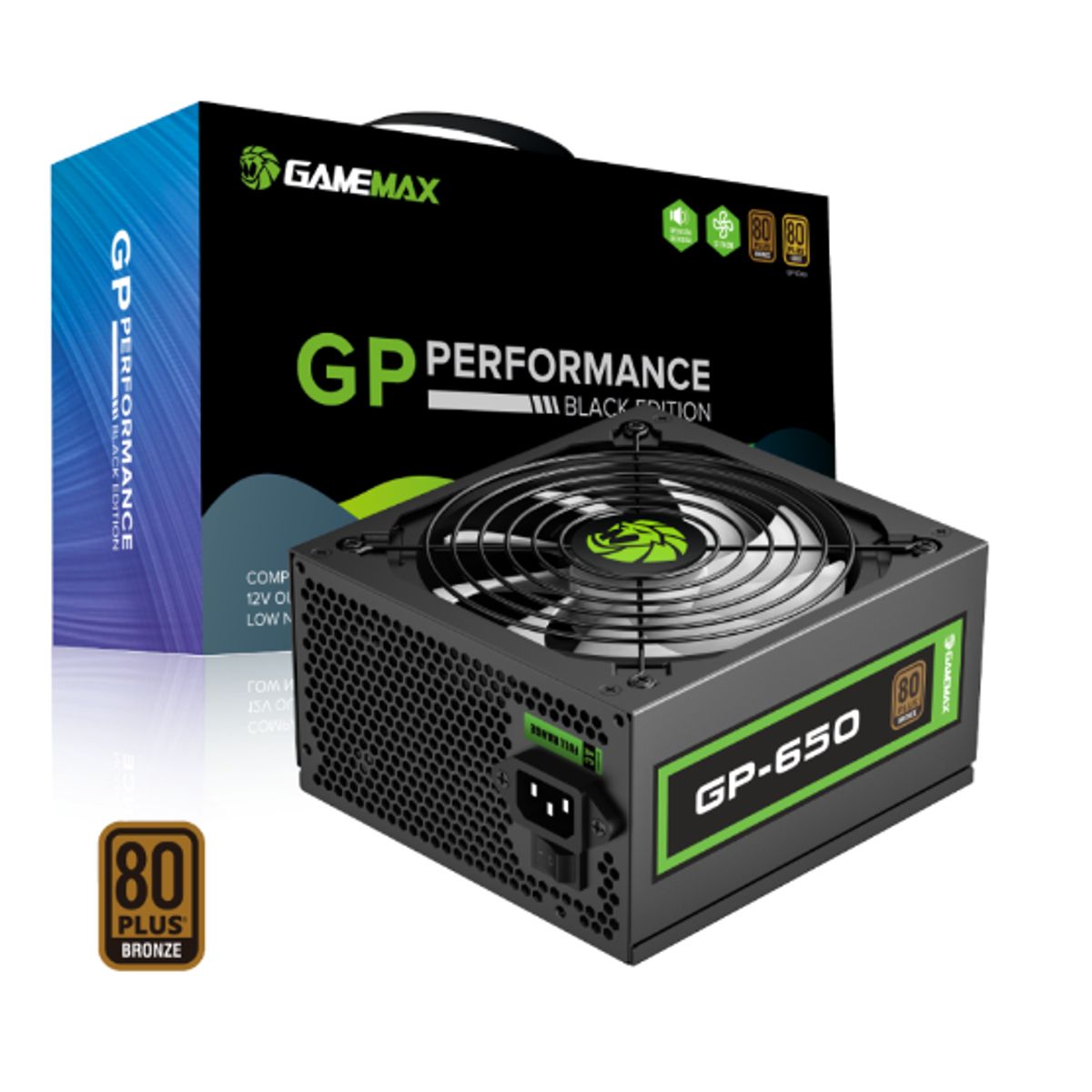 HALION - Fuente de Poder GAMEMAX GP-650W APFC 80PLUS BRONZE HALION