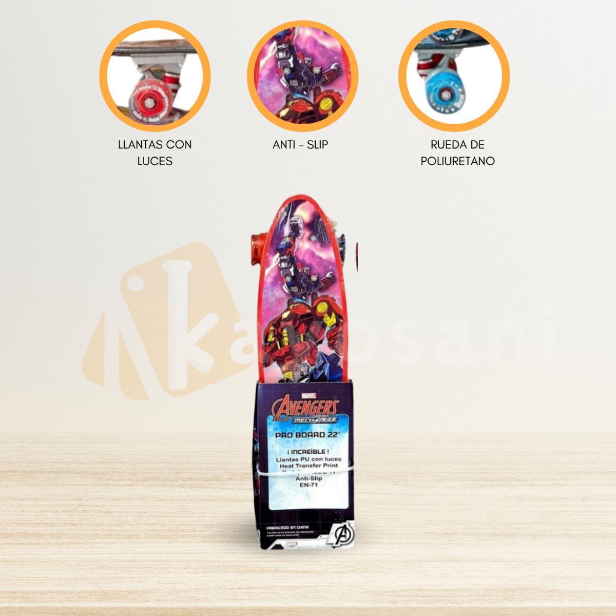 CUZKA - Skateboard para Niños «PENNY» 22″ Avengers