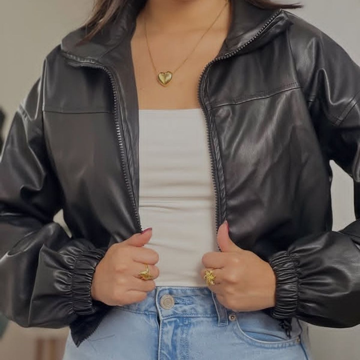 GENERICO - CASACA BOMBER ESTILO CROP PARA MUJER