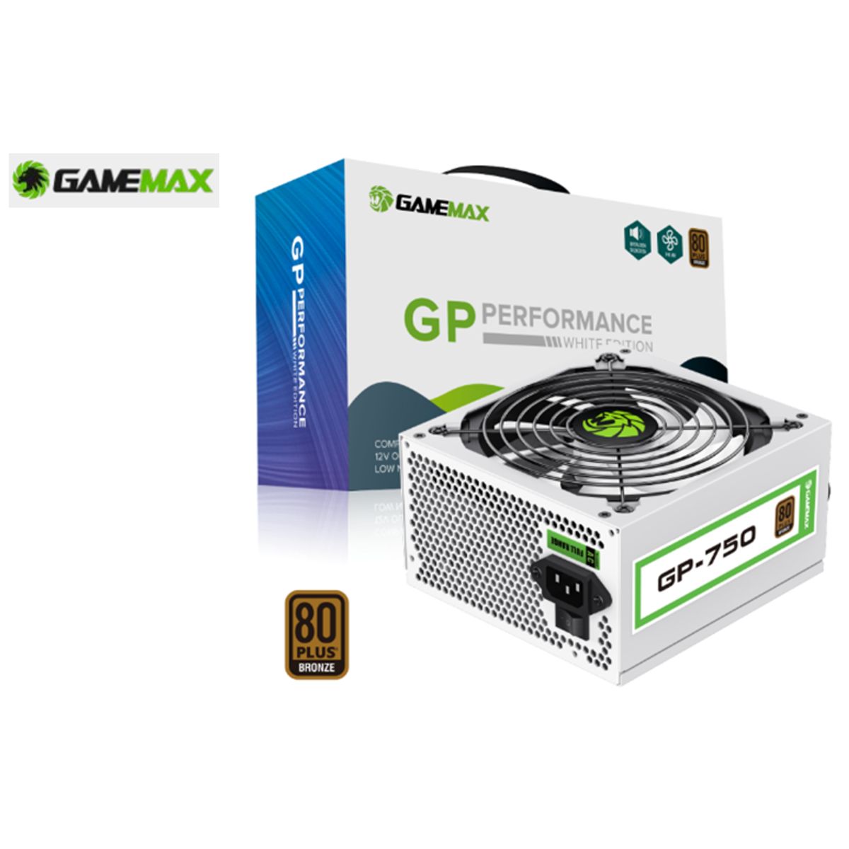 HALION - Fuente de Poder GAMEMAX GP-750 80 PLUS BRONZE APFC HALION
