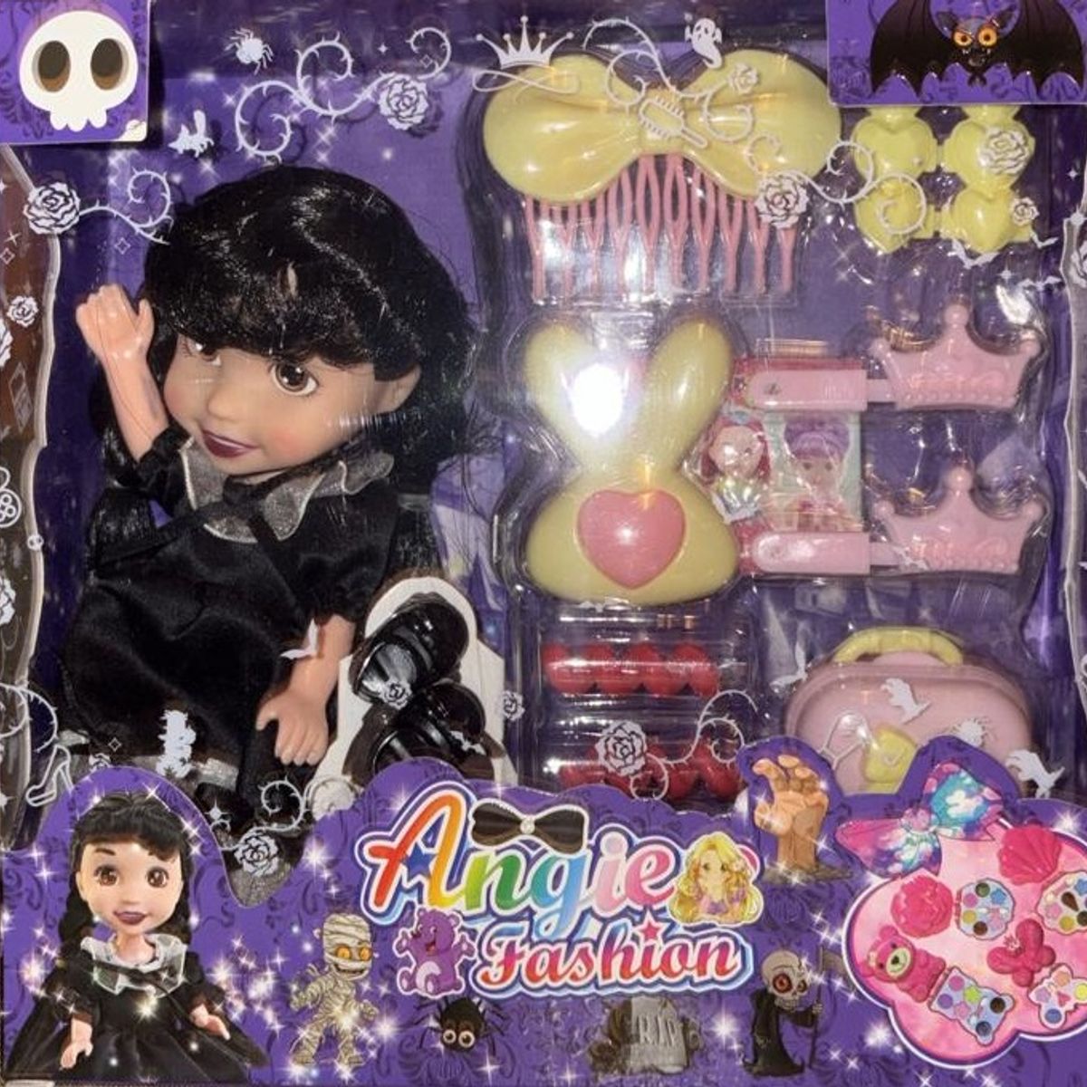 GENERICO - JUGUETE MUÑECA CON ACCESORIOS CABELLO NEGRO