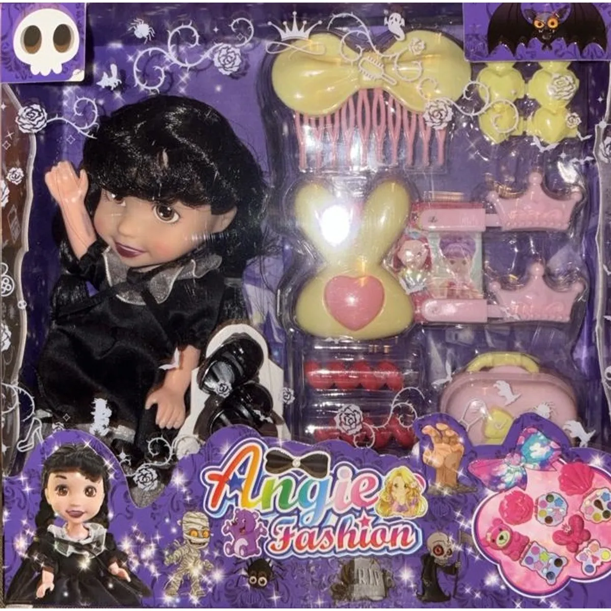 GENERICO - JUGUETE MUÑECA CON ACCESORIOS CABELLO NEGRO