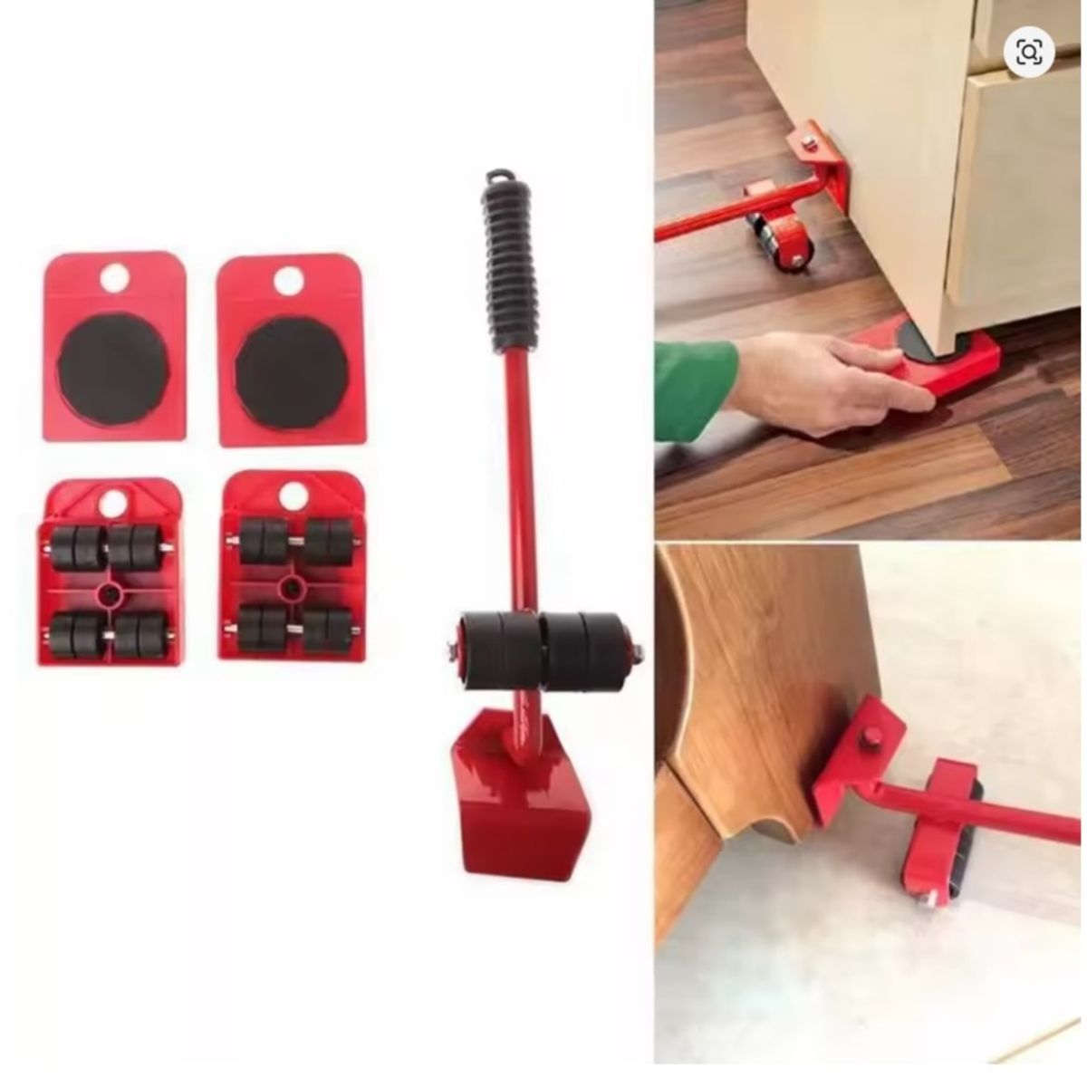 GENERICO - Kit de Deslizamiento para Mover Muebles Pesados 5 Piezas