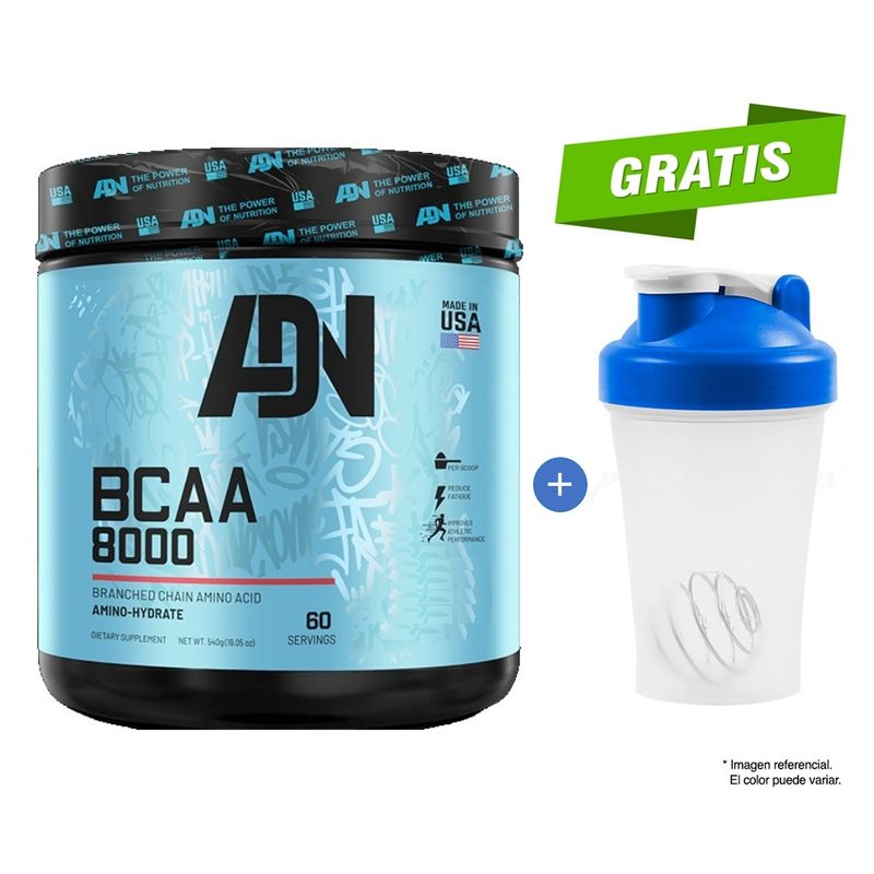ADN - BCAA 8000 AMINOÁCIDO ADN NUTRITION 540GR GREEN APPLE