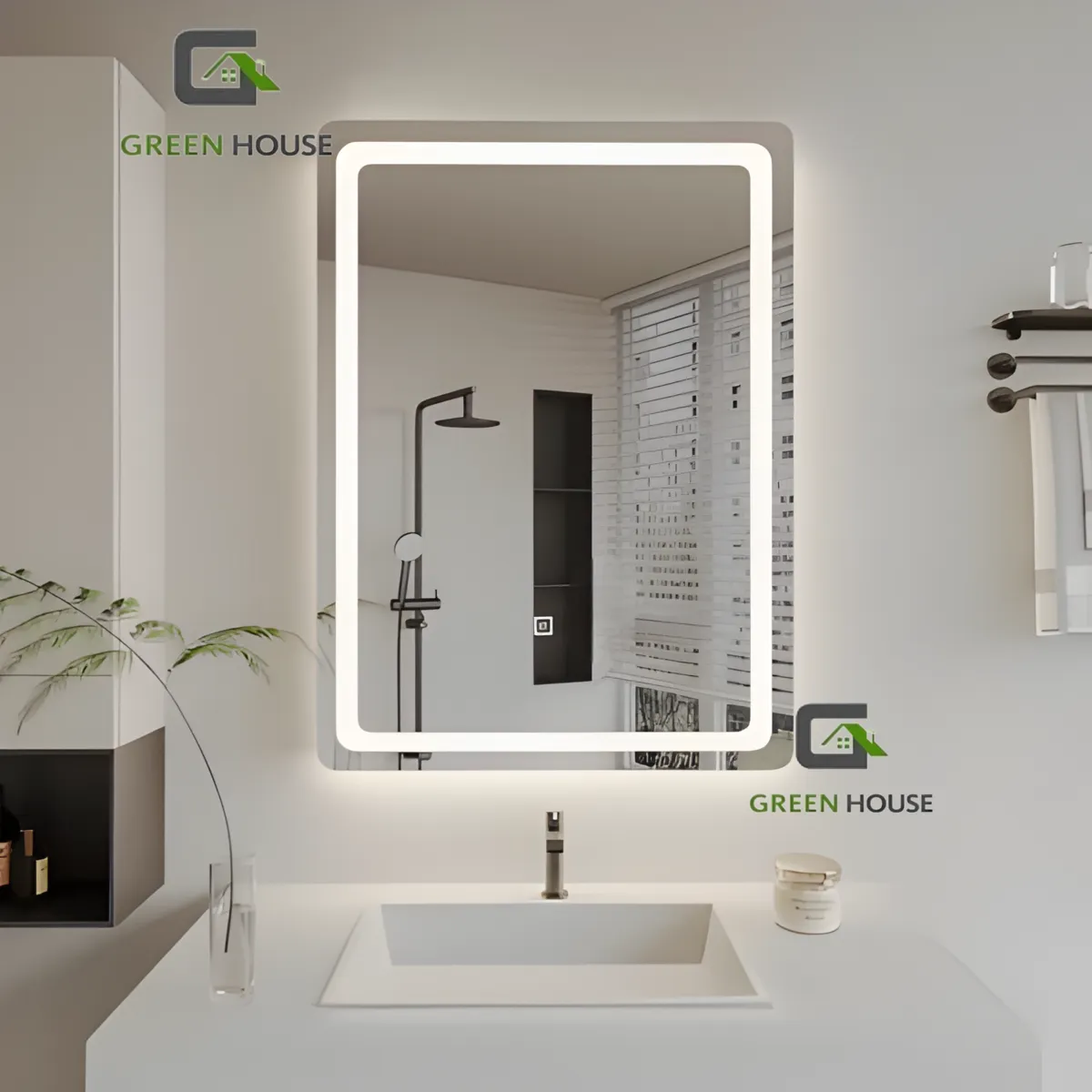 GREEN HOUSE - ESPEJO MOD: ITALA  LED 3 TIEMPOS TOUCH  60x80 CM