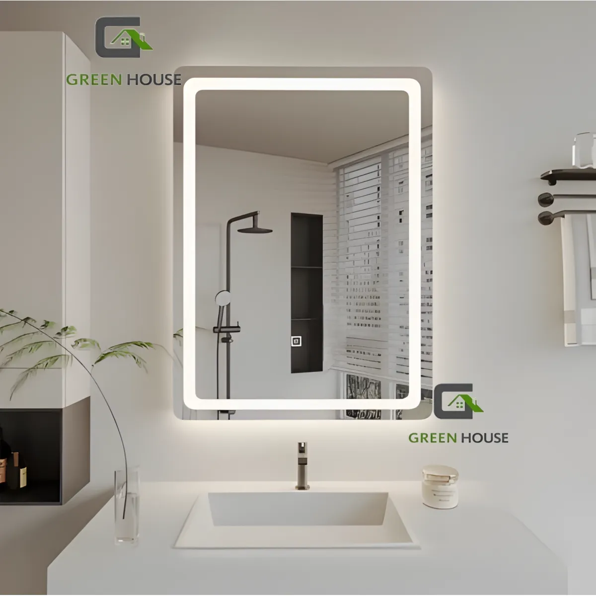 GREEN HOUSE - ESPEJO MOD: ITALA  LED 3 TIEMPOS TOUCH  60x80 CM