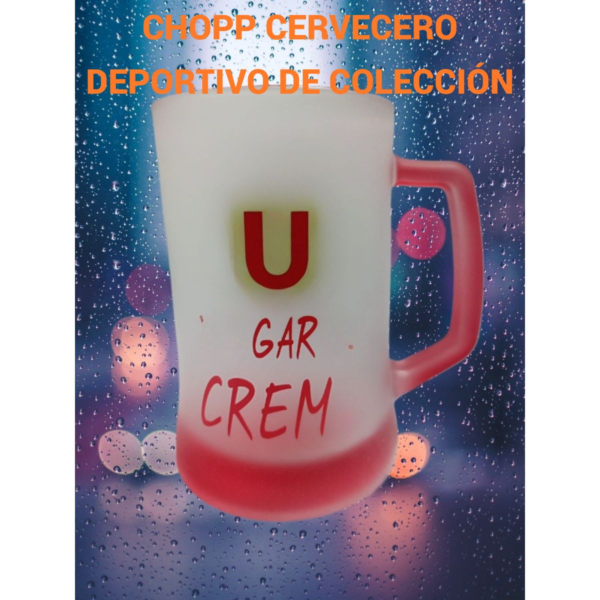 GENERICO - CHOPP JARRA TAZA VASO CERVECERO DE VIDRIO EQUIPO DEPORTIVO