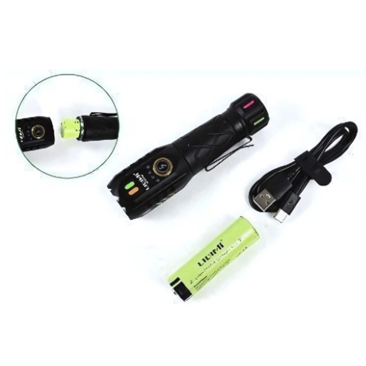 LIDIMI - Linterna De Largo Alcance 100 Metros Con Cintas Reflectivas