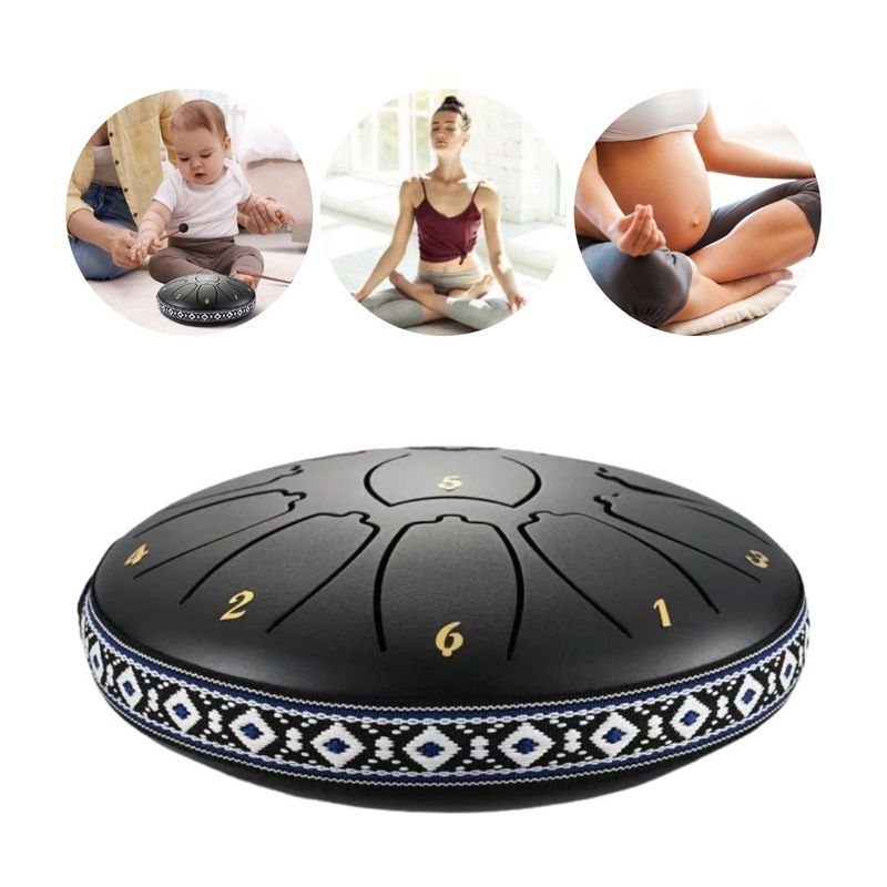 GENERICO - Tambor de Lengua 6" de 11 Notas Meditación y Yoga