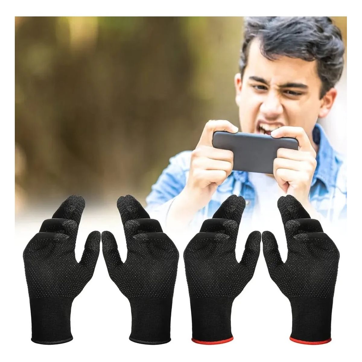 GENERICO - Guantes para Videojuegos Gamer Resistentes al Sudor