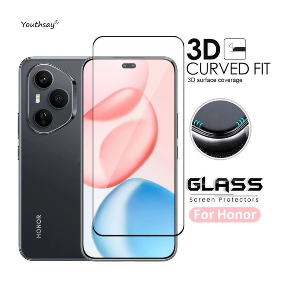 GENERICO - MICA DE VIDRIO FULL GLUE PARA HONOR 400 PRO