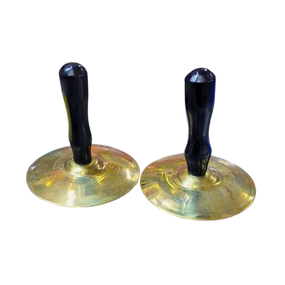 GENERICO - Mini Platillos Metálicos para Niños - 2 Pz Dorado