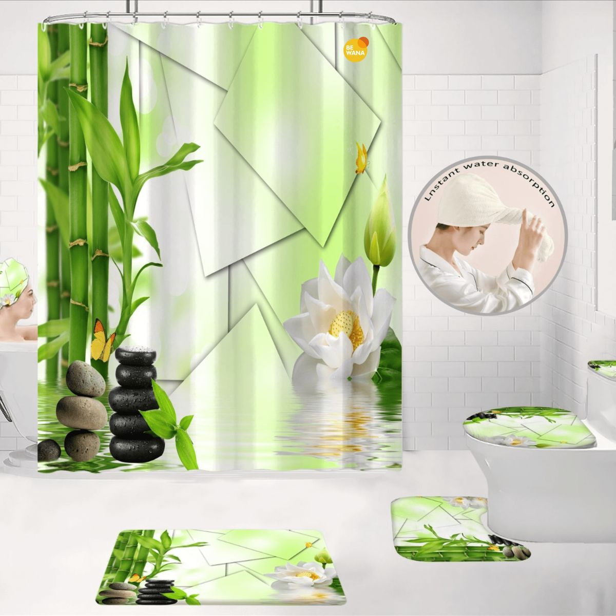 CASATEX - Juego De Baño Lujoso  De 8 Piezas Decorativas