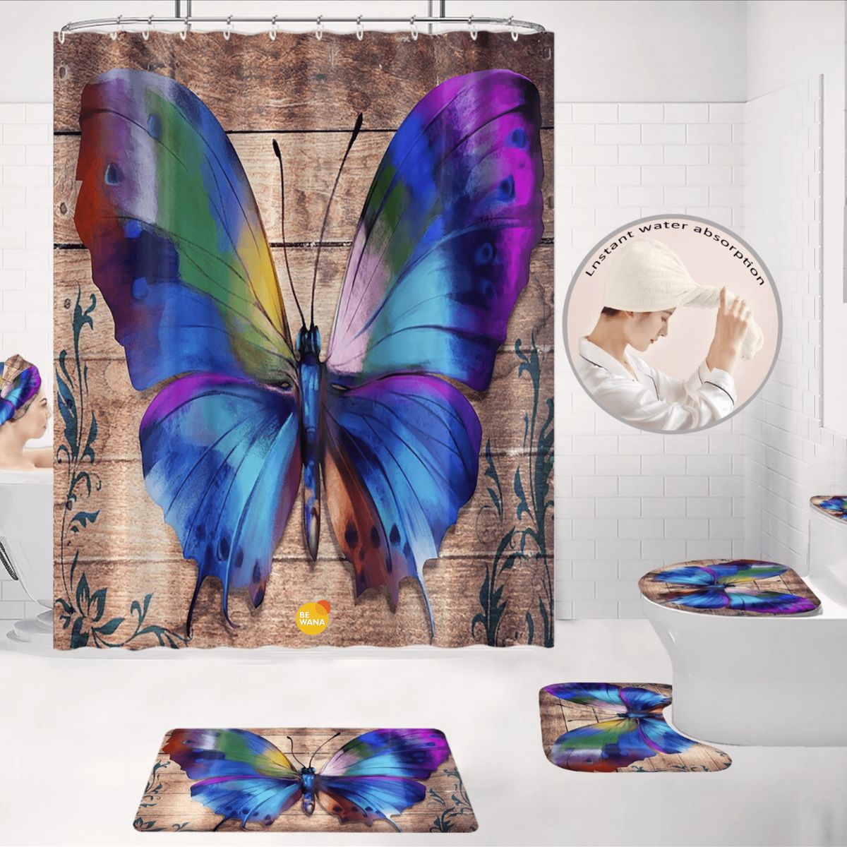 CASATEX - Juego De Baño Lujoso  De 8 Piezas Decorativas