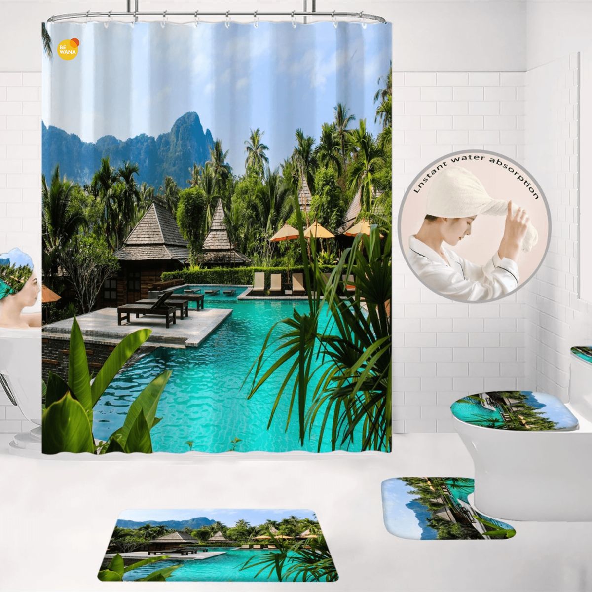 Juego De Baño Lujoso  De 8 Piezas Decorativas, marca CASATEX - Foto Principal