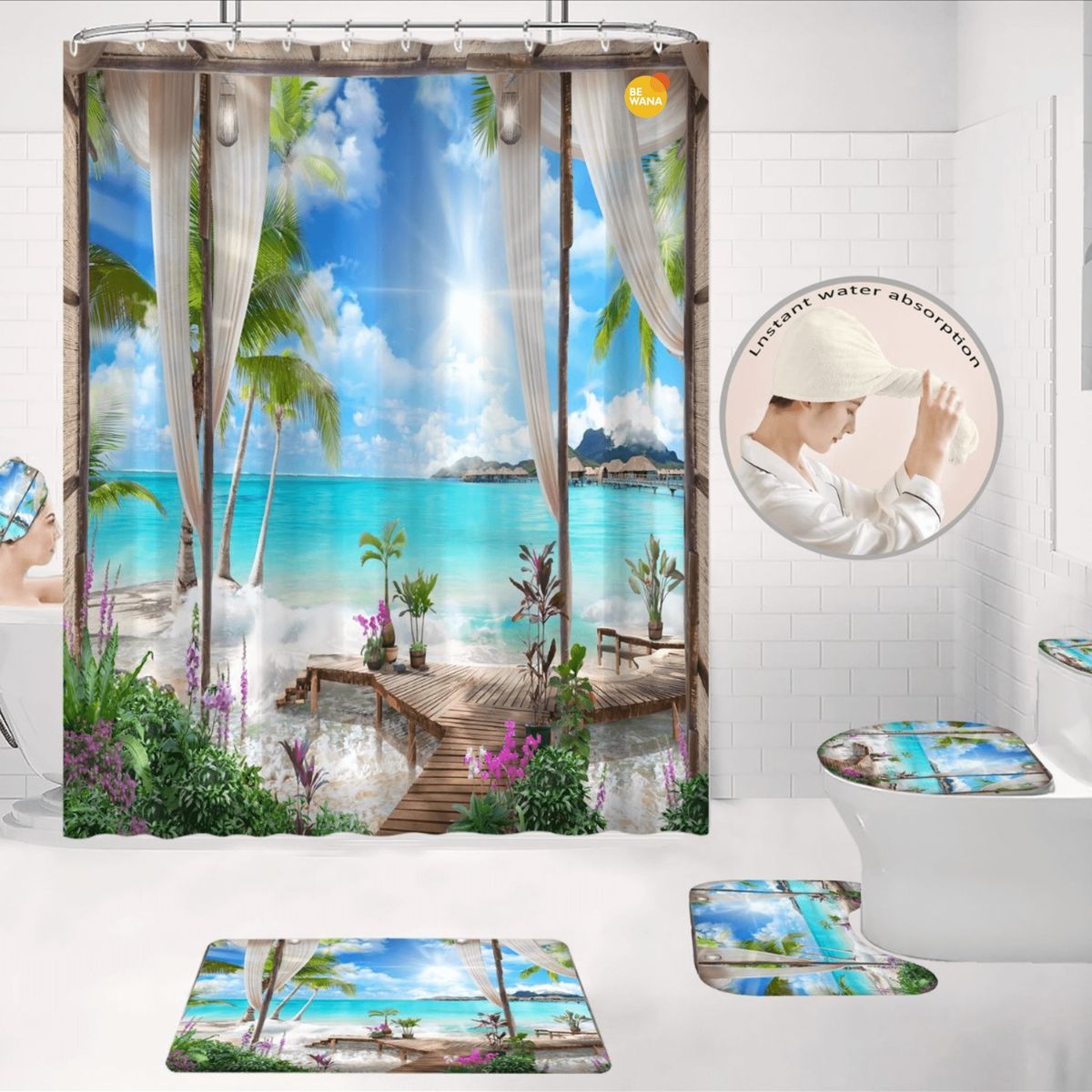 Juego De Baño Lujoso  De 8 Piezas Decorativas, marca CASATEX - Foto Principal