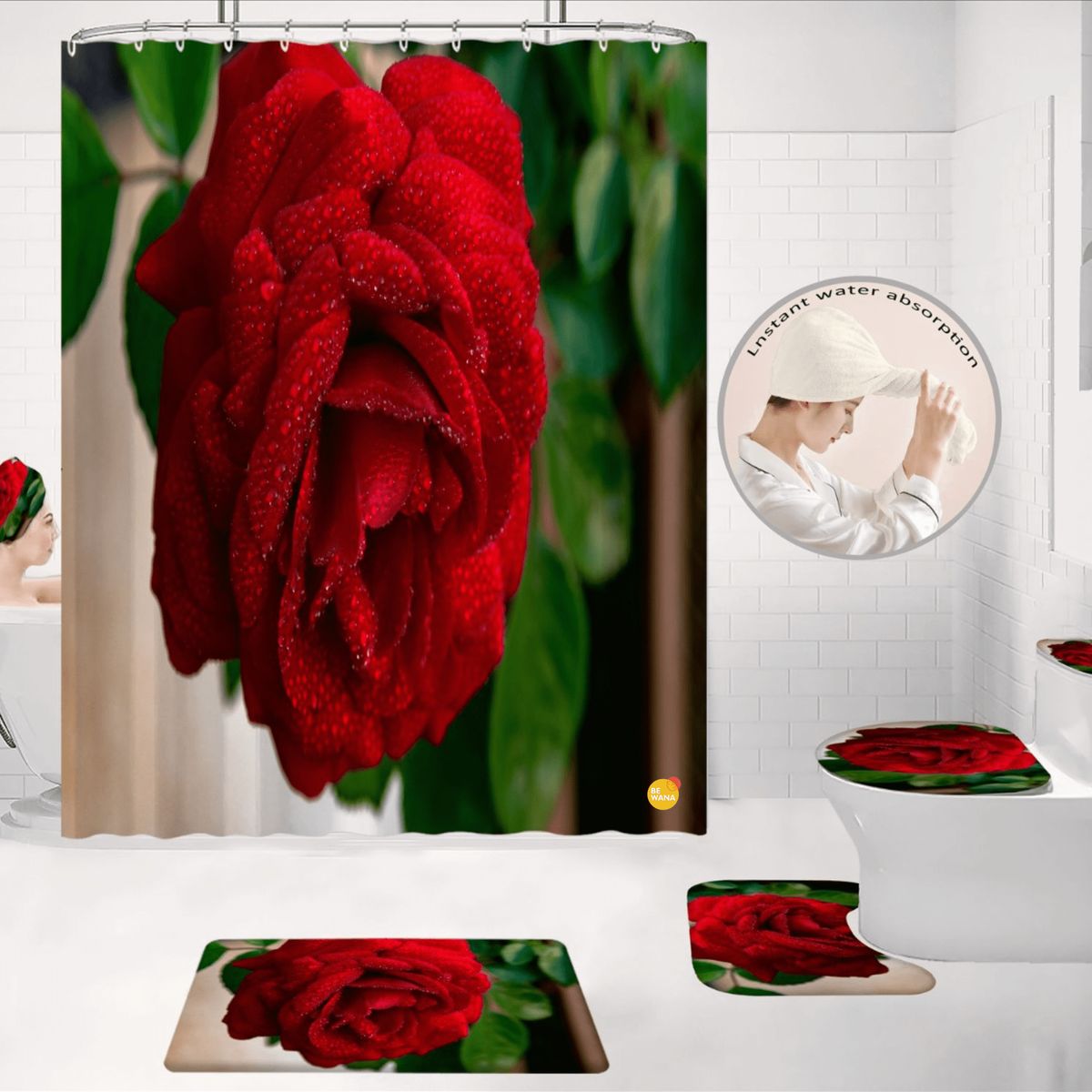 CASATEX - Juego De Baño Lujoso  De 8 Piezas Decorativas