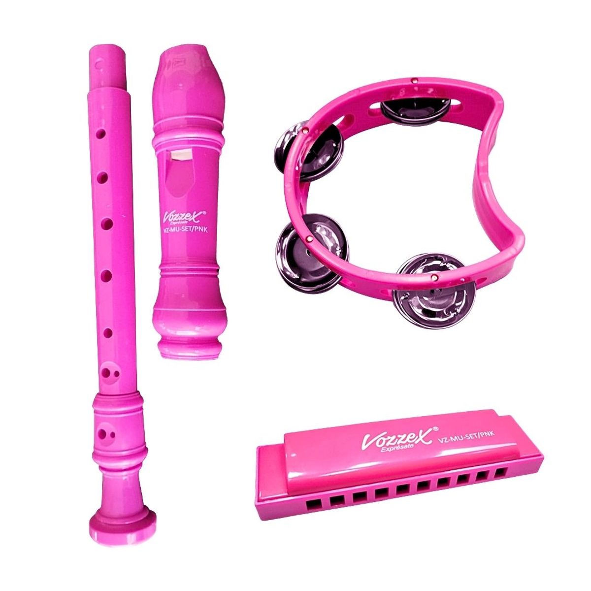 VOZZEX - Set Infantil de Instrumentos Musicales Vozzex - Rosado