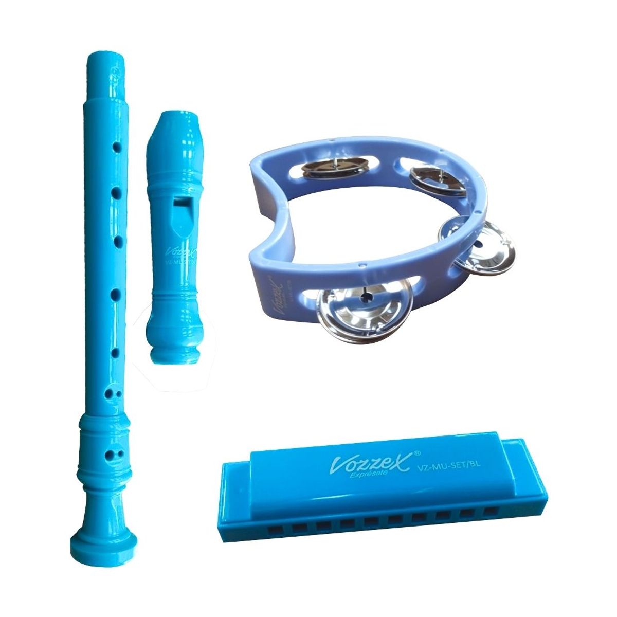 VOZZEX - Set Infantil de Instrumentos Musicales Vozzex - Celeste