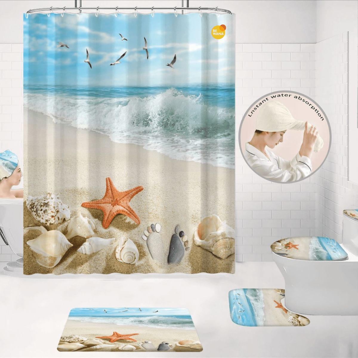 CASATEX - Juego De Baño Lujoso  De 8 Piezas Decorativas