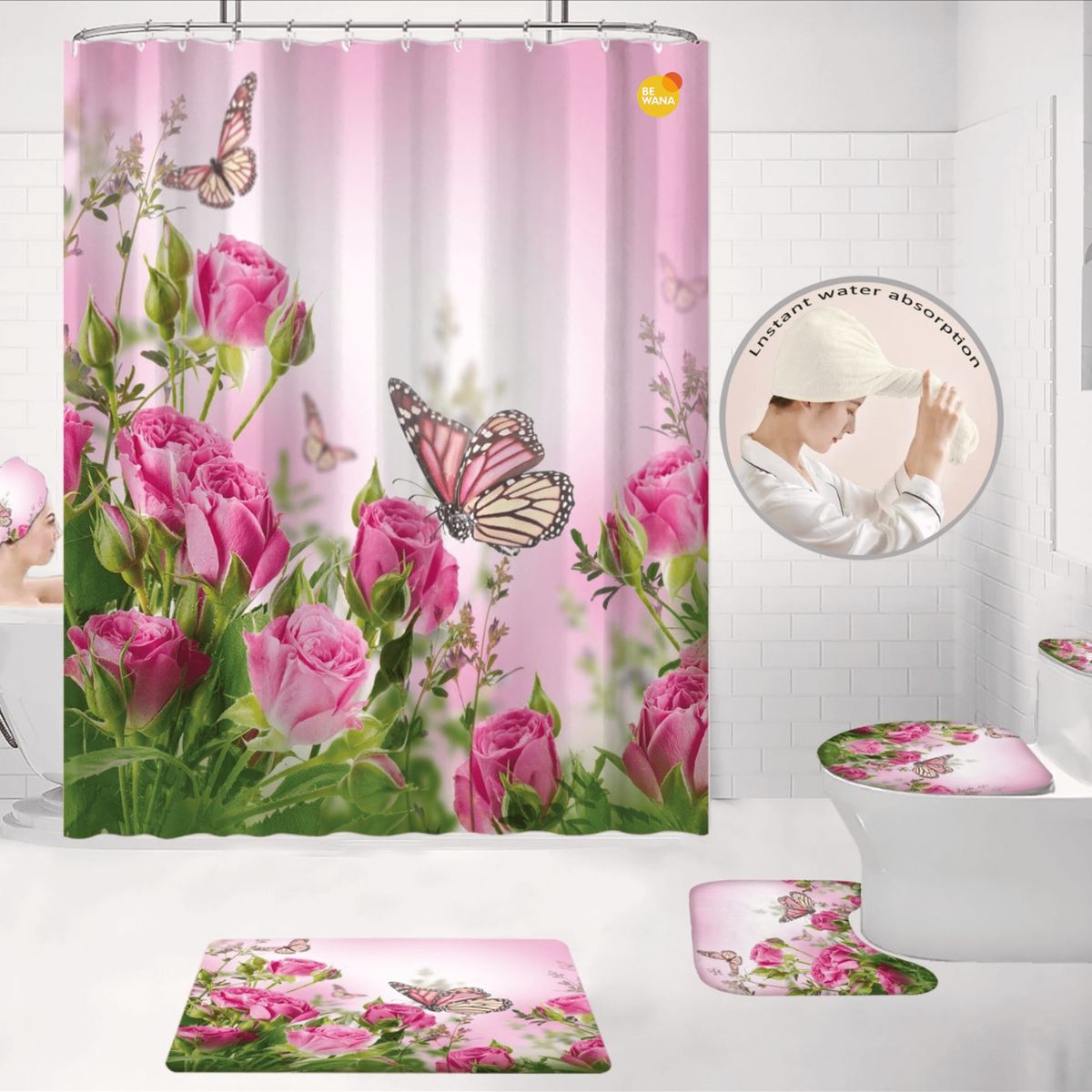 CASATEX - Juego De Baño Lujoso  De 8 Piezas Decorativas