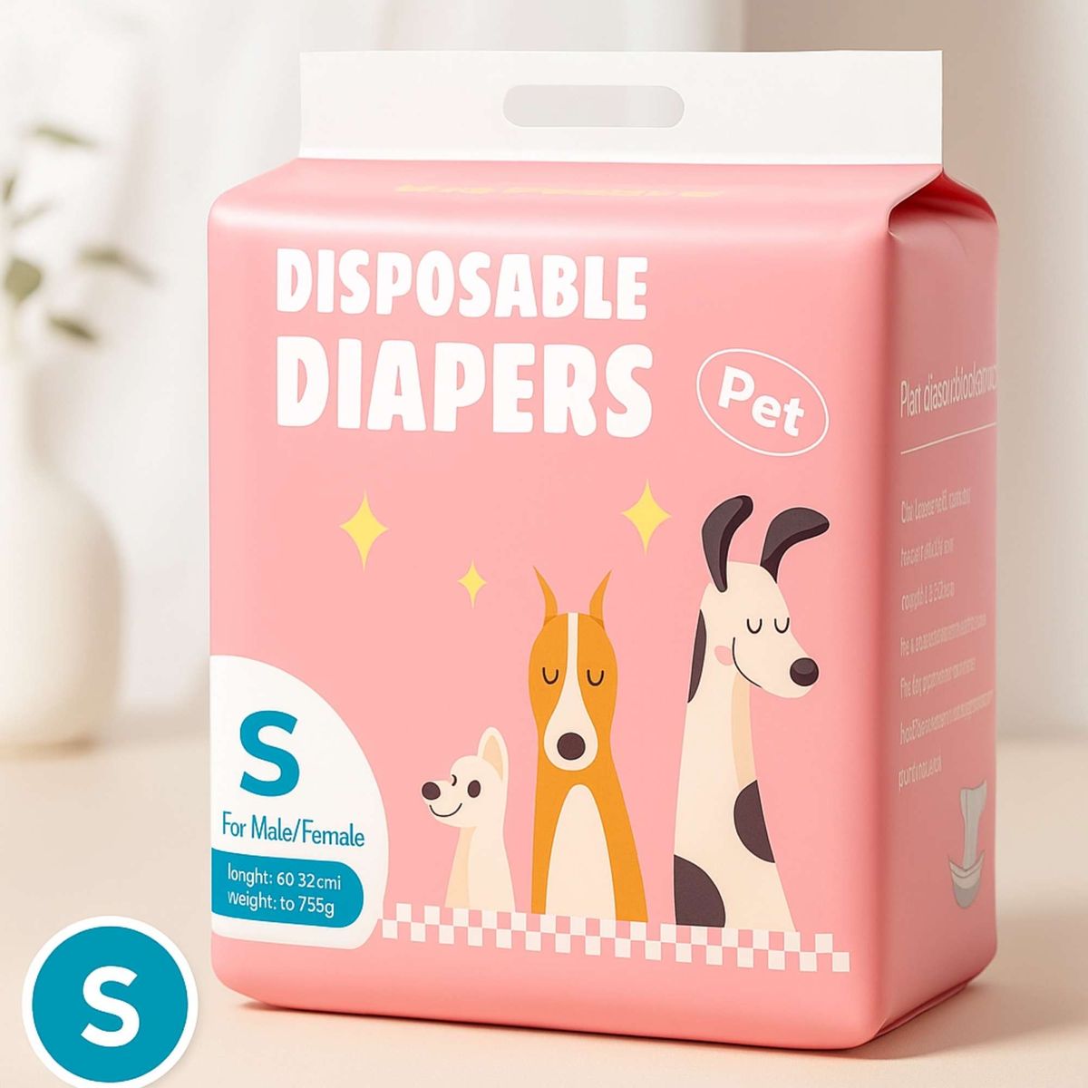 GENERICO - Pañal de Celo Para Hembra - Talla S